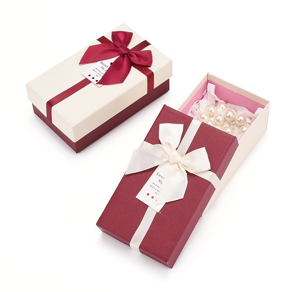

PandaHall Cardboard Jewelry Boxes, for Jewelry Gift Packaging, Rectangle with Bowknot, Mixed Color, 14.8x8.7x5.4cm Paper Rectangle..., Multicolor
