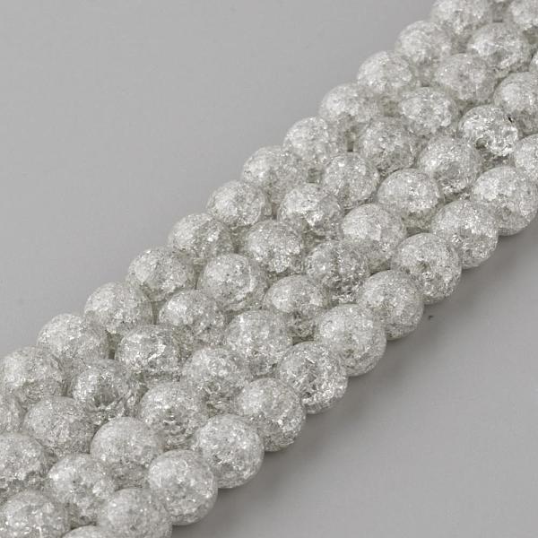 

PandaHall Synthetic Crackle Quartz Beads Strands, Round, Dyed, Light Grey, 6mm, Hole: 1mm, about 66pcs/strand, 15.7 inch Crackle Quartz..., Gray