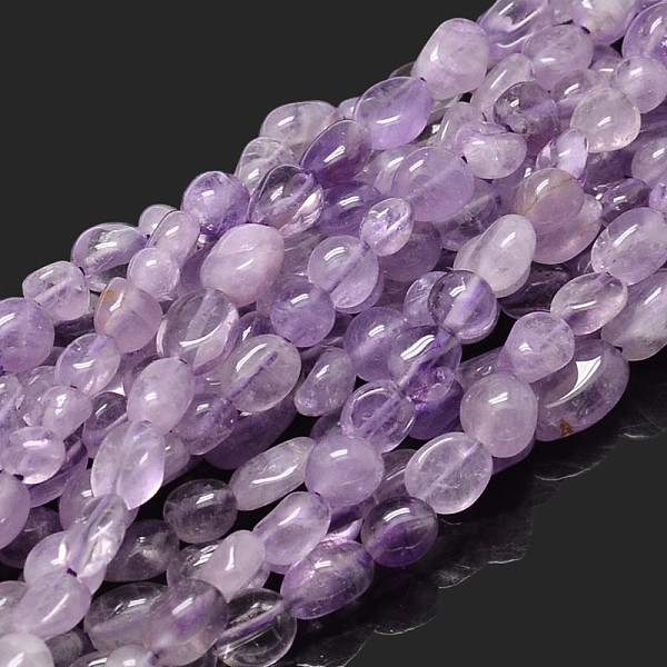 

PandaHall Natural Light Amethyst Nuggets Beads Strands, Tumbled Stone, 5~10x6~7x3~7mm, hole: 1mm, about 14.9 inch~15.7 inch Amethyst Nuggets
