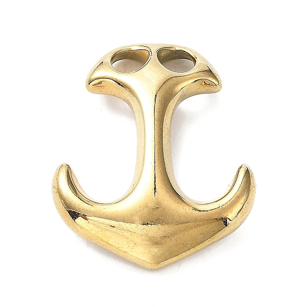 

PandaHall Ion Plating(IP) 304 Stainless Steel Hook Clasps, For Leather Cord Bracelets Making, Anchor, Golden, 31x24x6mm, Hole: 5x5mm 304...