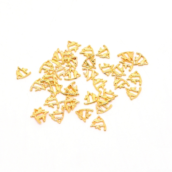 

PandaHall Alloy Cabochons, for DIY Crystal Epoxy Resin Material Fillingn, Fish, Golden, 8.5x8x1mm Alloy Fish