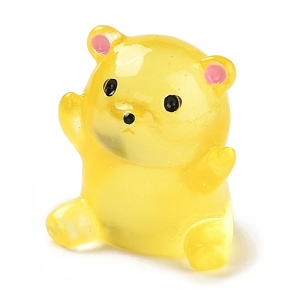 

PandaHall Bear Luminous Resin Display Decorations, Glow in the Dark, for Car or Home Office Desktop Ornaments, Gold, 16x17x20mm Resin Bear...