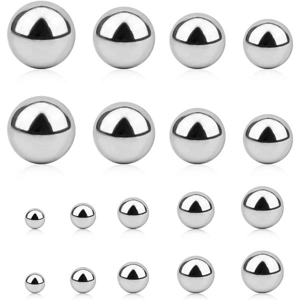 

PandaHall about 180 Pieces Coin Ring Making Forging Balls,findTop Stainless Steel Balls Assortment of 10 Sizes 304 Stainless Steel Round