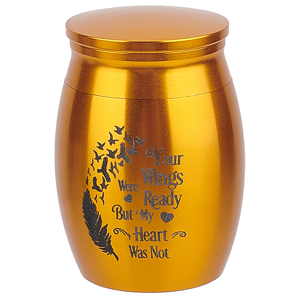 

PandaHall 316 Stainless Steel Pet Cinerary Casket, Column, with Cover, Goldenrod, 29.5x40.5mm Stainless Steel Column Gold