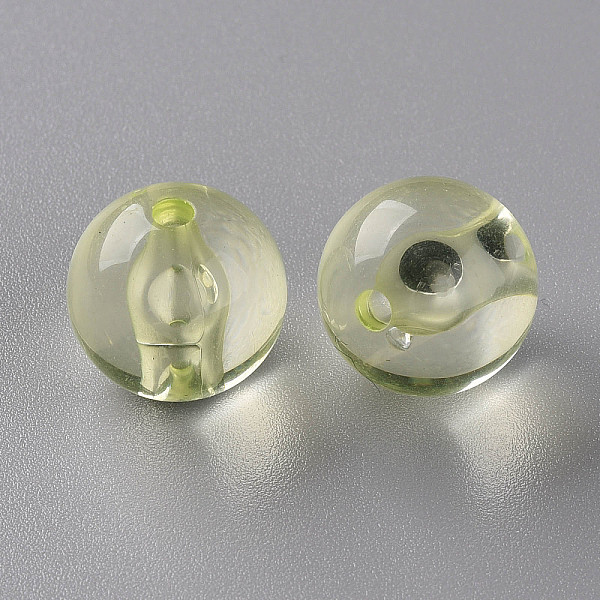 

PandaHall Transparent Acrylic Beads, Round, Light Yellow, 16x15mm, Hole: 2.8mm, about 220pcs/500g Acrylic Round
