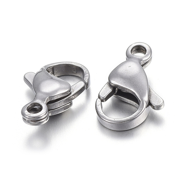 

PandaHall 304 Stainless Steel Lobster Claw Clasps, Parrot Trigger Clasps, Stainless Steel Color, 13x8x4mm, Hole: 1.5mm 304 Stainless Steel...