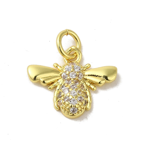 

PandaHall Real 18K Gold Plated Brass Pave Cubic Zirconia Pendants, with Jump Rings, Butterfly, Clear, 12.5x14.5x2.5mm, Hole: 3mm Brass+Cubic...