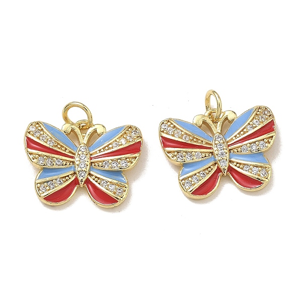 Pendenti in zirconi cubici trasparenti in micro pavè di ottone