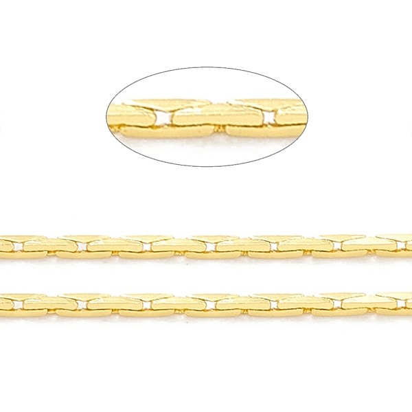 

PandaHall 3.28 Feet Brass Coreana Chains, Long-Lasting Plated, Cadmium Free & Lead Free, Soldered, Real 18K Gold Plated, 0.9x0.9mm Brass