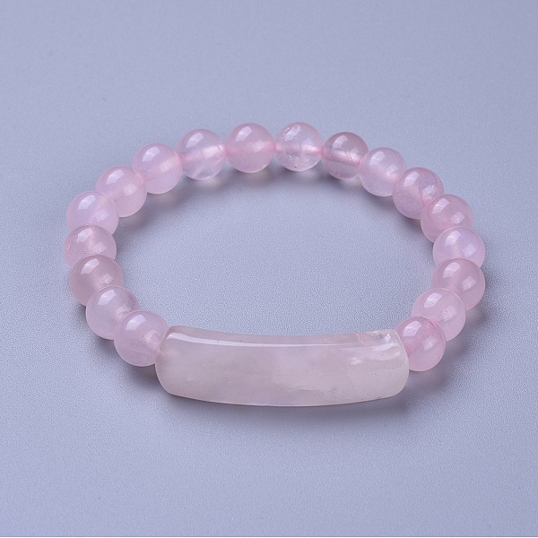 

PandaHall Natural Rose Quartz Stretch Bracelets, 2 inch(5.2cm) Rose Quartz