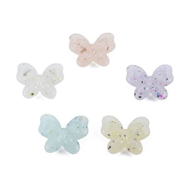 

PandaHall Marbled Stone Style Opaque Acrylic Beads, Butterfly, Mixed Color, 17.5x21x6mm, Hole: 1.8mm Acrylic Butterfly Multicolor
