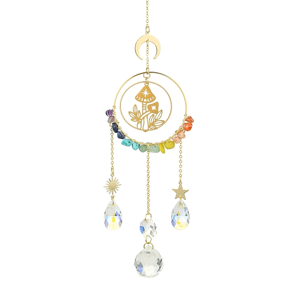 Alloy Cable Chains Mushroom Pendant Decorations