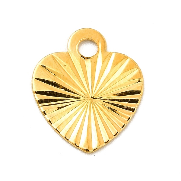 

PandaHall Rack Plating Brass Pendants, Long-Lasting Plated, Heart Charm, Golden, 12x10x0.3mm, Hole: 1.6mm Brass Heart