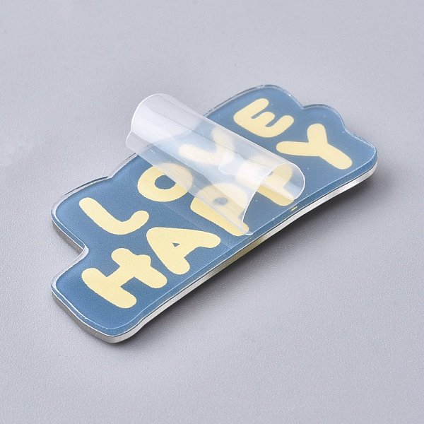 

PandaHall Fridge Magnets Acrylic Decorations, Word Love Happy, Steel Blue, 24x50x4mm Acrylic Word Blue