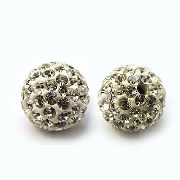 

PandaHall Polymer Clay Rhinestone Beads, Pave Disco Ball Beads, Grade A, Round, PP15, Crystal, 12mm, Hole: 2mm Polymer Clay+Glass Rhinestone..., Clear