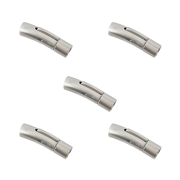 

PandaHall UNICRAFTALE 6mm Hole Column Bayonet Clasps 5 Sets Stainless Steel Bayonet Clasps Leather Cord End Clasps Connectors for Bracelets...