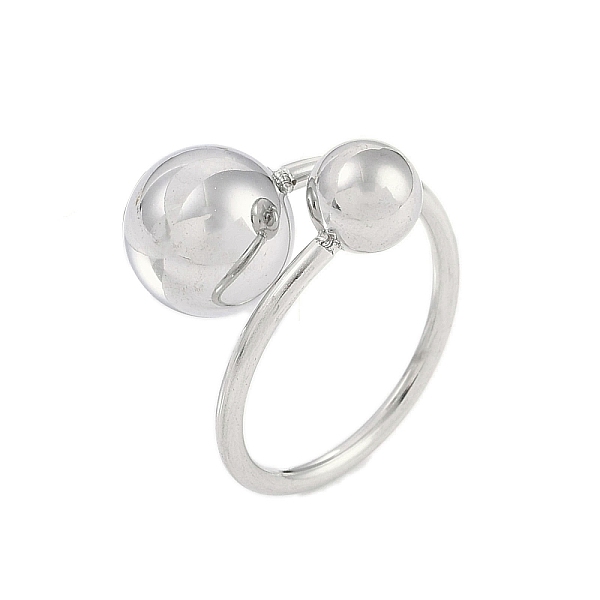 

PandaHall 304 Stainless Steel Round Open Cuff Ring for Women, Stainless Steel Color, Inner Diameter: 20.8mm 304 Stainless Steel Round