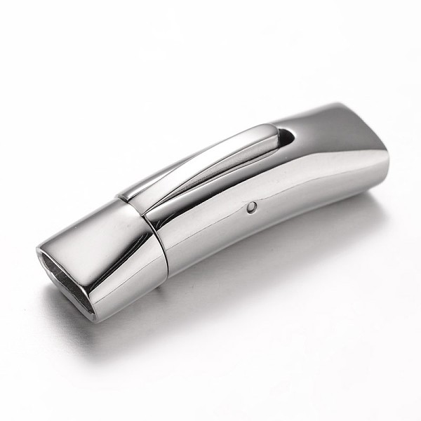 

PandaHall Smooth Surface 304 Stainless Steel Rectangle Magnetic Clasps, Stainless Steel Color, 29.5x8.5x9mm, Hole: 3x7mm 304 Stainless Steel...