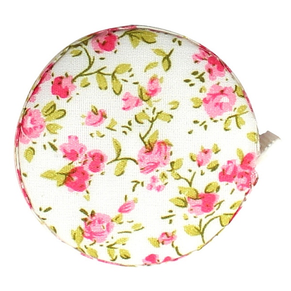 

PandaHall Plastic Soft Sewing Tape Measure, with Flower Pattern Cloth Cover, for Body, Sewing, Tailor, Clothes, Hot Pink, 53x12mm, about...
