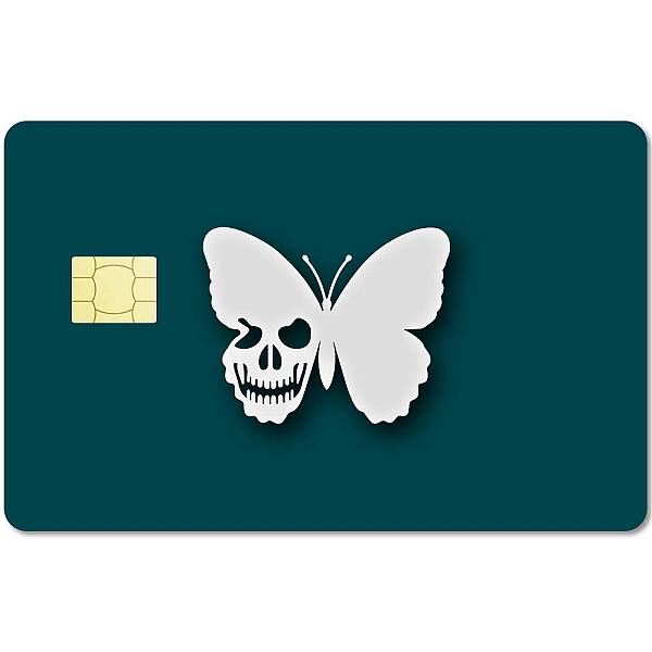 

PandaHall PVC Plastic Waterproof Card Stickers, Self-adhesion Card Skin for Bank Card Decor, Rectangle, Butterfly, 186.3x137.3mm Plastic...