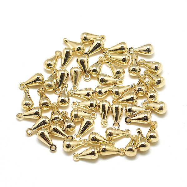

PandaHall Brass Charms, Chain Extender Drop, Teardrop, Real 18K Gold Plated, 8x4mm, Hole: 1mm Brass Teardrop