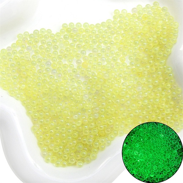 

PandaHall Luminous Bubble Beads, DIY 3D Nail Art Decoration Mini Glass Beads, Tiny Caviar Nail Beads, Champagne Yellow, 2~2.5mm, about...