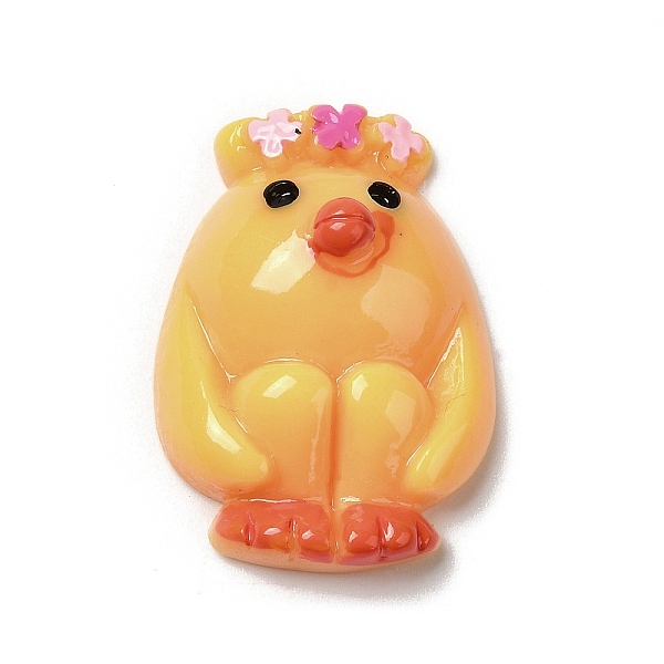 

PandaHall Easter Opaque Resin Cabochons, Chick, Gold, 27.5x20x9.5mm Resin Chick Gold