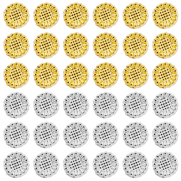 

PandaHall DICOSMETIC 600Pcs 2 Colors Tibetan Style Alloy Beads, Flower, Platinum & Golden, 5.5x5.5x3mm, Hole: 1mm, 300pcs/color Alloy Flower