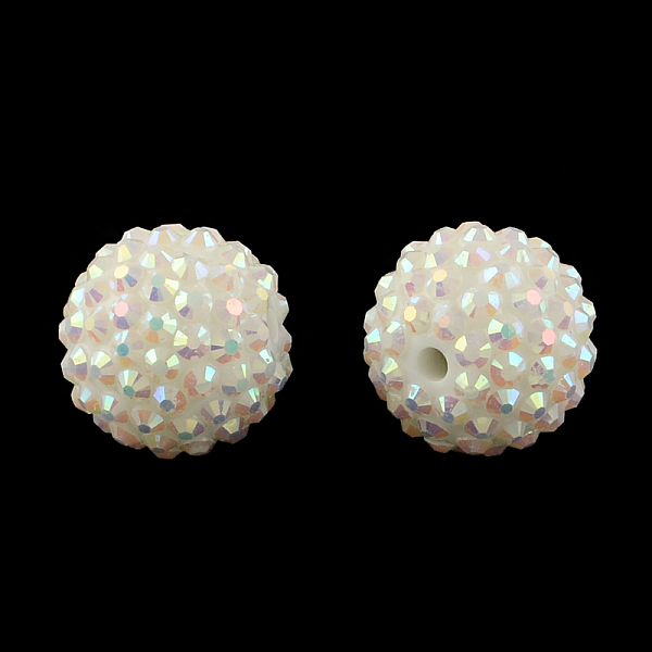 

PandaHall AB-Color Resin Rhinestone Beads, with Acrylic Round Beads Inside, for Bubblegum Jewelry, White, 16mm, Hole: 2~2.5mm...