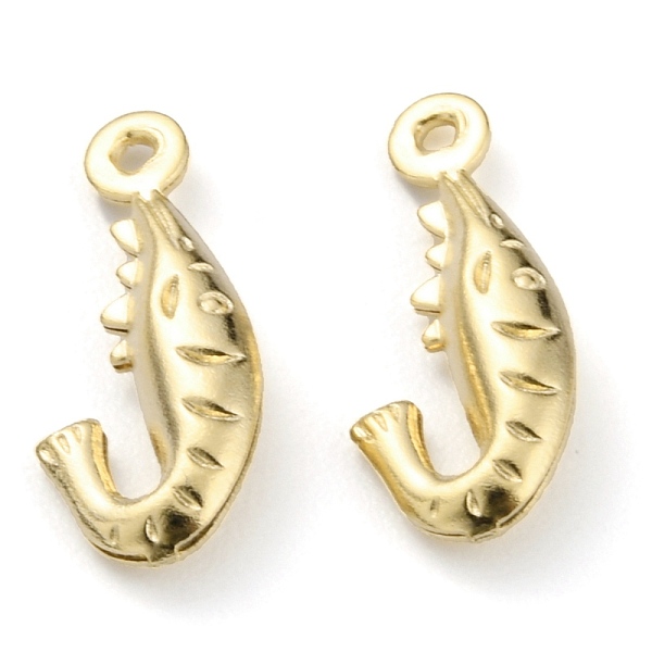 

PandaHall Brass Pendants, Long-Lasting Plated, Shrimp, Real 24K Gold Plated, 15.5x6.5x2.5mm, Hole: 1mm Brass Shrimp