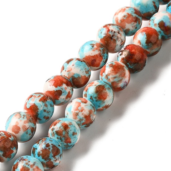 

PandaHall Synthetic Turquoise Dyed Beads Strands, Round, Orange Red, 7~8x7~8mm, Hole: 1mm, about 50pcs/strand, 14.29~14.65''(36.3~37.2cm)...