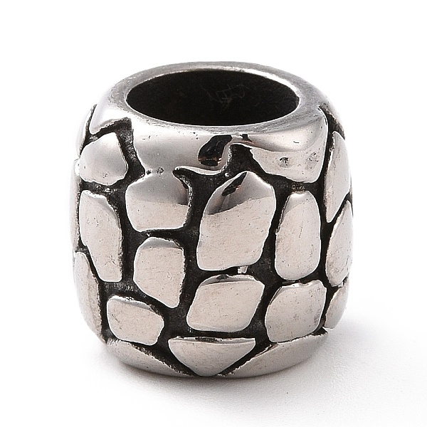 

PandaHall 304 Stainless Steel Large Hole Beads, Column, Antique Silver, 11x12mm, Hole: 7mm 304 Stainless Steel Column