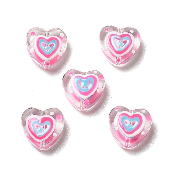 

PandaHall Handmade Lampwork Beads, Heart, Light Sky Blue, 12~12.5x12x6~6.5mm, Hole: 1mm Lampwork Heart