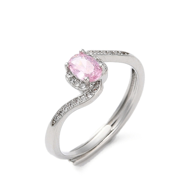 

PandaHall Adjustable Brass with Cubic Zirconia Rings, Egg, Inner Diameter: 18mm Brass+Cubic Zirconia Egg