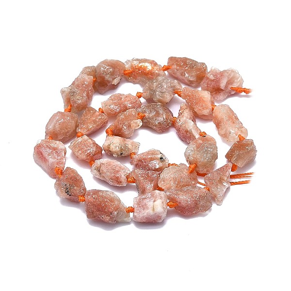 Raw Rough  Natural Sunstone Beads Strands