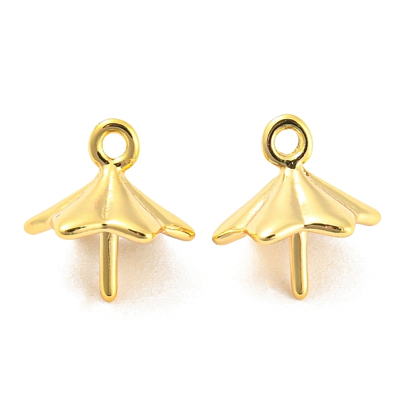 

PandaHall Brass Cup Pearl Peg Bails Pin Pendants, For Half Drilled Beads, Real 18K Gold Plated, 9.5x9mm, Hole: 1mm, Pin: 0.8mm Brass