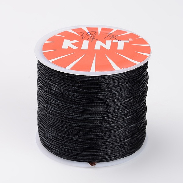 

PandaHall Round Waxed Polyester Cords, Dark Gray, 0.45mm, about 174.97 yards(160m)/roll Waxed Polyester Cord Round Gray