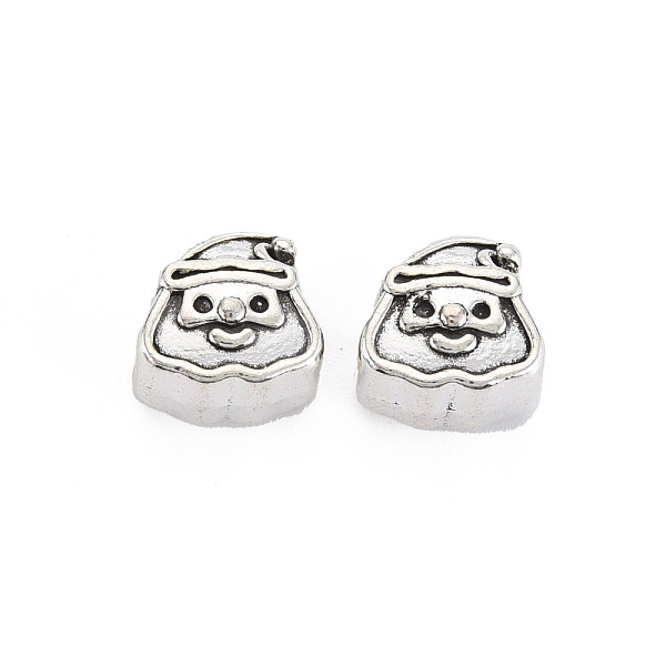 

PandaHall Tibetan Style Alloy European Beads Enamel Rhinestone Settings, Large Hole Beads, Cadmium Free & Lead Free, Father Christmas...
