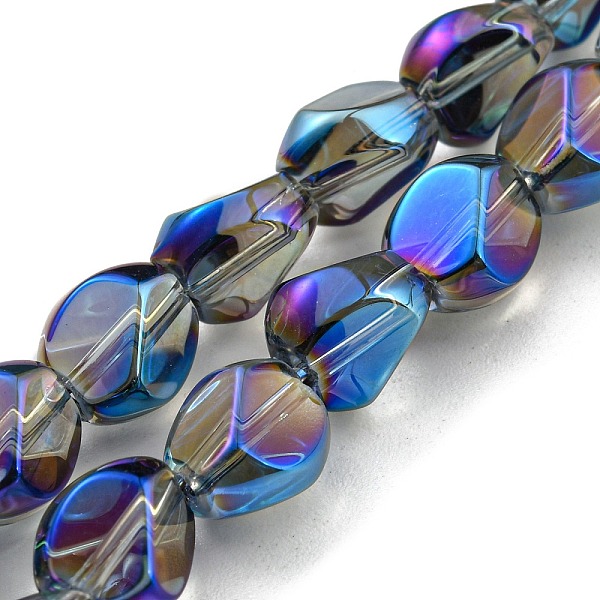 

PandaHall Full Rainbow Plated Electroplate Transparent Glass Beads Strands, Faceted Polygon, Gray, 7.5x6x6.8mm, Hole: 1mm, about...