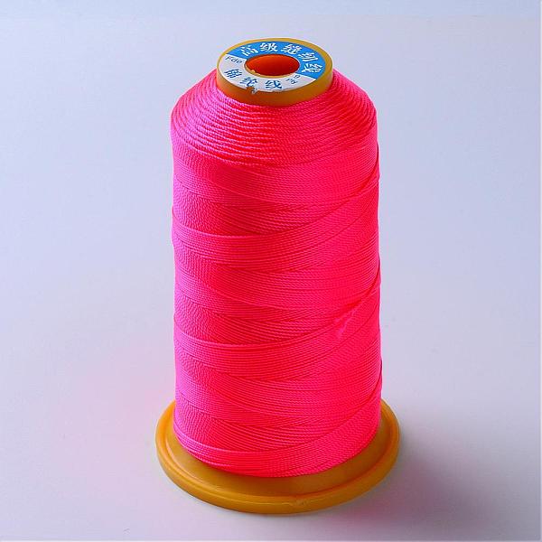 

PandaHall Nylon Sewing Thread, Hot Pink, 0.6mm, about 300m/roll Nylon Pink