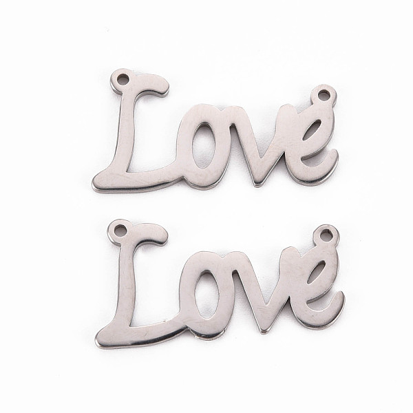 

PandaHall 304 Stainless Steel Link Connectors, Laser Cut, Word Love, Stainless Steel Color, 13x24.5x1mm, Hole: 1.2mm 304 Stainless Steel...