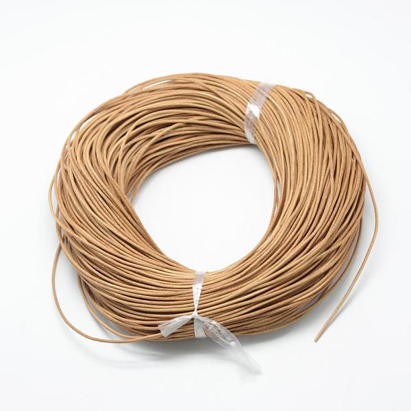 

PandaHall Spray Painted Cowhide Leather Cords, Peru, 1.5mm, about 100yards/bundle(300 feet/bundle) Cowhide Round Brown