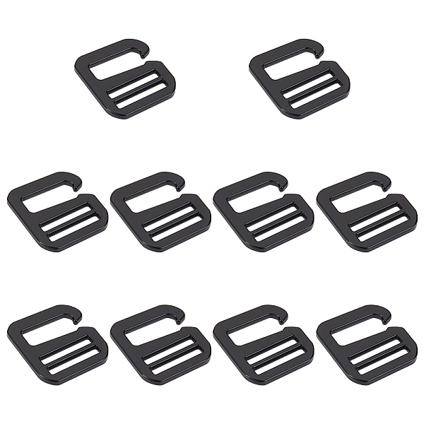 

PandaHall Zinc Alloy Slider Buckles, 9-Shaped Adjustable Buckle Fasteners, for Strap Leathercraft Bag Belt, Electrophoresis Black...