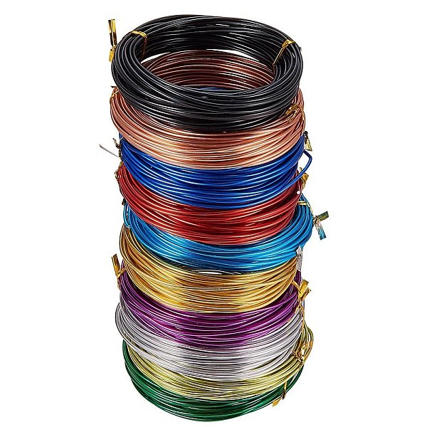 

PandaHall JEWELEADER 10 Colors 320 Feet Aluminum Wire 12 15 18 20 Gauge Bendable Metal Craft Wire Flexible Sculpting Beading Wire for DIY..., Multicolor
