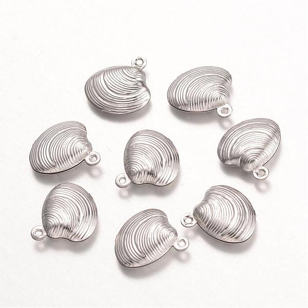 

PandaHall 316 Surgical Stainless Steel Pendants, Shell, Stainless Steel Color, 14x13.5x3mm, Hole: 1mm 316 Surgical Stainless Steel Shell...