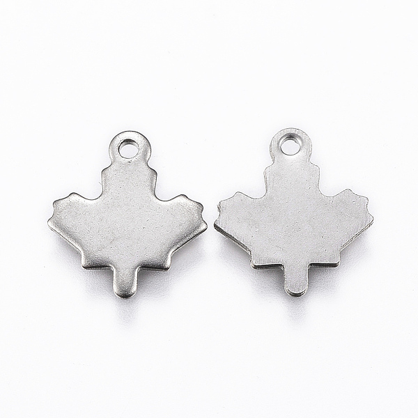 

PandaHall Autumn Theme 304 Stainless Steel Charms, Maple Leaf, Stainless Steel Color, 13x11.5x0.8mm, Hole: 1mm 304 Stainless Steel Leaf