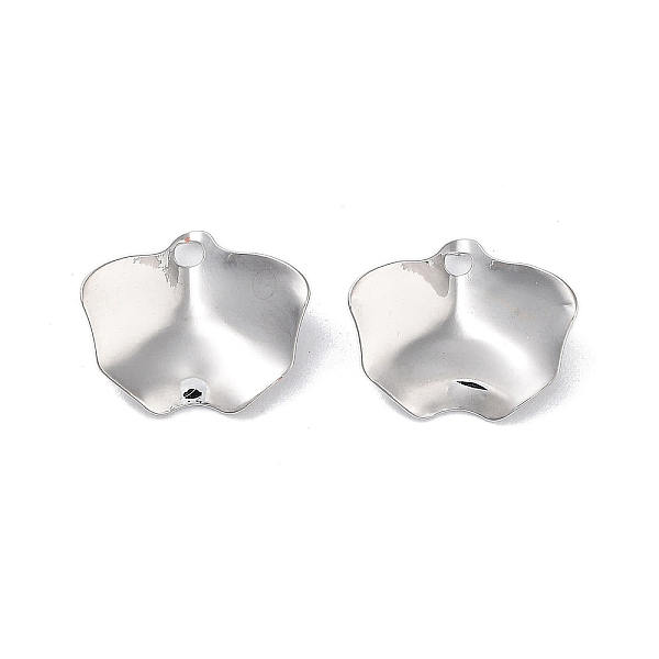 

PandaHall Brass Pendants, Leaf, Real Platinum Plated, 10x12x3.5mm, Hole: 1mm Brass Leaf