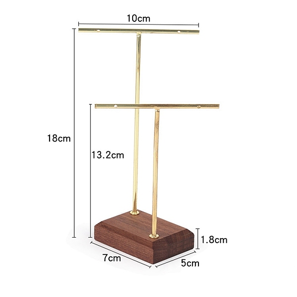 2 Golden Tone T-Bar… - image