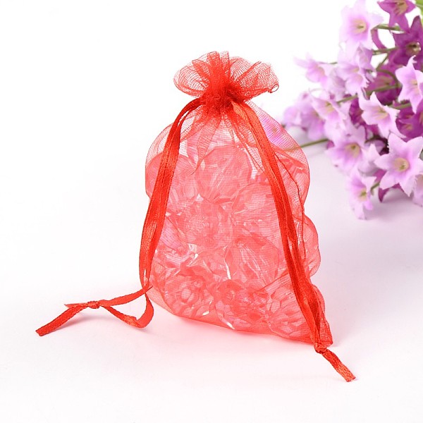 

PandaHall Organza Gift Bags with Drawstring, Jewelry Pouches, Wedding Party Christmas Favor Gift Bags, Red, Size: about 8cm wide, 10cm long...