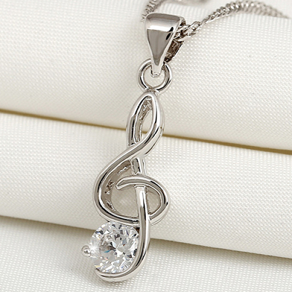 

PandaHall Musical Note Real Platinum Plated Brass Cubic Zirconia Pendants, 21.5x8x3.5mm, Hole: 4x3.5mm Brass+Cubic Zirconia Musical...